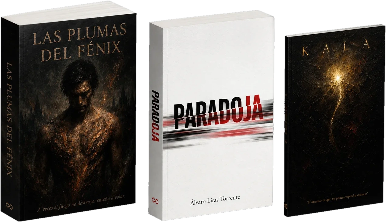 Los tres libros del Tríptico Bipolar: Las plumas del Fénix, Paradoja y Kala